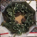 Ashland Large (20") Holly & Pinecone Wreath Box. Fixed Price $34.99.