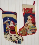Imperial Elegance Peking Christmas Stocking Wool Needlepoint Santa 1991 Noel. Fixed Price $21.99.