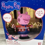 Gemmy Peppa Pig Christmas Outfit 4.5 Feet Tall Inflatable Airblown- Lights Up. Fixed Price $14.99.