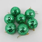 Set Of Roman Inc Green Mirror Disco Ball Christmas Ornaments 7IN New. Fixed Price $14.99.