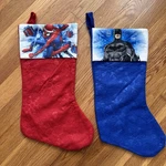 Set Of 2 Marvel & Dc Christmas Stockings Spider-man Batman 16 Felt Holiday. Fixed Price $14.99.