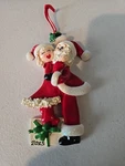 Mistletoe Santa & Mrs Claus Couple - Family Christmas Ornament 2015. Fixed Price $7.99.