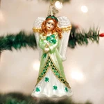Old World Christmas Blown Glass Ornament Irish Angel #10218. Fixed Price $18.99.
