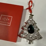Lenox-christmas Tree Ornament-bejeweled W/green Rhinestone Box B20. Fixed Price $14.00.