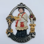 Priest Pastor Father Religious German Pewter Christmas Ornament Clergyman. Fixed Price $33.05.
