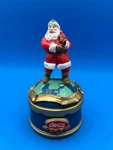 Vtg Works Video Santa Coca Cola Travel Christmas Musical Globe Wind Up 1993 LV16. Fixed Price $19.90.