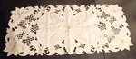 Wimpole Street Creations Christmas Off White Poinsettia 35 X 15" Table Runner. Fixed Price $18.00.