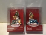 Cvs Pharmacy 2010 Exclusive Prancer & Comet Glass Christmas Ornament Lot. Fixed Price $19.95.