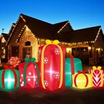 Merry Christmas Inflatable Yard Decoration 8FT With 6 Gift Boxes Light Up. Fixed Price $91.97.