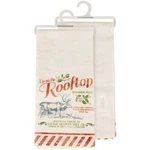 On The Rooftop Reindeer Farmhouse Christmas Kitchen Towel Pbk. Fixed Price $13.56.
