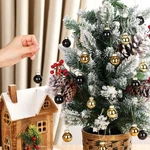 New Tioncy 32 Pcs 1 Inch Mini Glass Christmas Ornaments Balls Shiny Black Gold. Fixed Price $5.99.