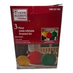 Home Accents Christmas 3 Pc Jumbo Inflatable Ornament Set Can Be Hung. Fixed Price $29.99.