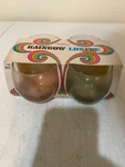 Vintage Libbey Rainbow Lustre Rocks Glasses Set Of 4 11 Oz Original Box. Fixed Price $39.60.