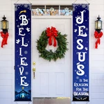 Christmas Front Porch Banners Winter Religious Nativity Scene Sign Holiday Ha.... Fixed Price $12.84.