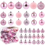 Langxun 36PCS Light Pink Christmas Tree Decorations Balls, Bolas Navidad, .... Fixed Price $25.35.