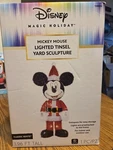 Disney Gemmy 2 Ft Tall Christmas Mickey Mouse Lighted Tinsel Yard Sculpture Nib. Fixed Price $95.99.