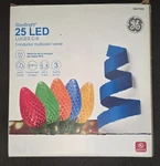 Ge Staybright 25 Led C-9 Multicolor String Lights Green Cord Indoor Outdoor. Fixed Price $30.00.