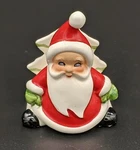 Vintage Lefton Santa Claus Napkin Christmas Card Holder Tree Design 6111 Label. Fixed Price $16.79.