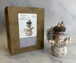 Jim Shore Enesco White Woodland Snowman W/ Nest Hat 2025 Christmas Ornament Read. Fixed Price $25.00.