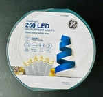 Ge Staybright 250 Led Microbright Lights Warm White/white Wire 51.8 Ft, #1295964. Fixed Price $24.95.