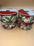 4-CELEBRATE It- Christmas Noel Holly Wired Ribbon 1.5" X 30FT Glitter Berries. Fixed Price $15.00.