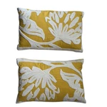 Crate & Barrel Briar Pillows 18" X 12" Oblong Lumber Floral Botanical Set Of Two. Fixed Price $35.00.