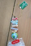Kurt Adler Resin Stacked World Signs With Globe Ornament. Fixed Price $19.99.