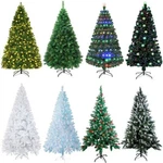 Artificial Christmas Tree Pre Lit Fiber Optic / With Led Lights Snow Flocked. Fixed Price $56.11.