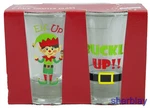 Happy Holidays Elf Shooter Glass Set Of 2 New Shot Barware 3/4" High. Fixed Price $7.11.