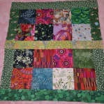 Kaffe Fassett Meets Moda Ooak Mini Christmas Quilt Top Cotton 25" X 23"WIDE. Fixed Price $28.45.