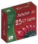 Holiday Wonderland 525R-88 Ct Transparent Red C7 Christmas Light Set Pack. Fixed Price $33.99.