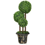 Costway 36" Artificial Topiary Triple Ball Tree Indoor Outdoor Uv Resistant. Fixed Price $59.99.