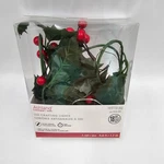Ashland Christmas Led Crafting Lights Leaf & Red Berry Garland With Timer New. Fixed Price $14.99.