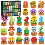 Hogokids Advent Calendar 2025 Flowers Mini Building Set For Adults, 24 Day. Fixed Price $74.98.