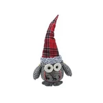 Northlight 16.75" Gray Basket Weave Red Plaid Owl Christmas Tabletop Figure. Fixed Price $25.19.