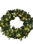 Lights For Christmas, Sequoia, Fir Wreath, 48", Led, Champagne, Twinkle. Fixed Price $54.99.