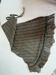 Longaberger Christmas Large Tree Skirt Imperial Stripe 52" Round Red Green. Fixed Price $39.95.