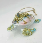Pottery Barn Mercury Glass Christmas Ornament Ocean Beach Sea Turtle #C85. Fixed Price $23.06.