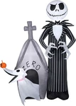 Gemmy Airblown Inflatable Jack And Zero W/house Scene Disney , 5FT Multic New. Fixed Price $54.99.
