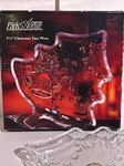 Park Avenue Christmas Tree Plate 7 1/2" Crystal Clear With Embossed Indonesia. Fixed Price $7.50.