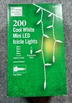 Home Accents Holiday 200 Ct Cool White Mini Led Icicle Set 17.5. Fixed Price $19.50.