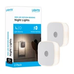2 Pk Motion Activated Mini Led Indoor Nite Lites Soft White Light Sensing New. Fixed Price $10.00.