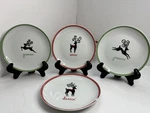 Boston Warehouse Reindeer Run Cocktail Plates Set Of 3 6 1/2. Fixed Price $12.00.