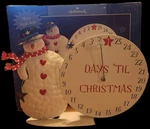 Hallmark Musical Snowman Christmas Countdown Calendar Moving Hand 11X8 Metal. Fixed Price $20.00.