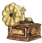 Old World Christmas Phonograph Ornament Polonaise Glass Record Player Vintage. Fixed Price $19.99.
