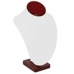 11" Tall Red Rosewood Jewelry Necklace Bust Display. Fixed Price $36.48.