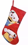 Kurt Adler Despicable Me Minions Wearing Santa Hats Red Holiday Stocking AA17. Fixed Price $12.99.