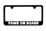 Paws On Board License Plate Frame Dog Puppy Cat Animal Pet Lover Usa For Cars. Fixed Price $24.99.
