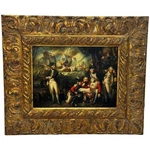 Marine Oil Painting Sea Battle Lord Howe On Deck Ship Hms Queen Charlotte. Fixed Price $11412.95.