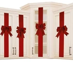 Cabinet Door Festive Ribbons And Bows Decoration Christmas Wreath For Chr.... Fixed Price $50.75.